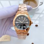 Copy Vacheron Constantin Geneve Overseas 42mm Watch Rose Gold Black Dial